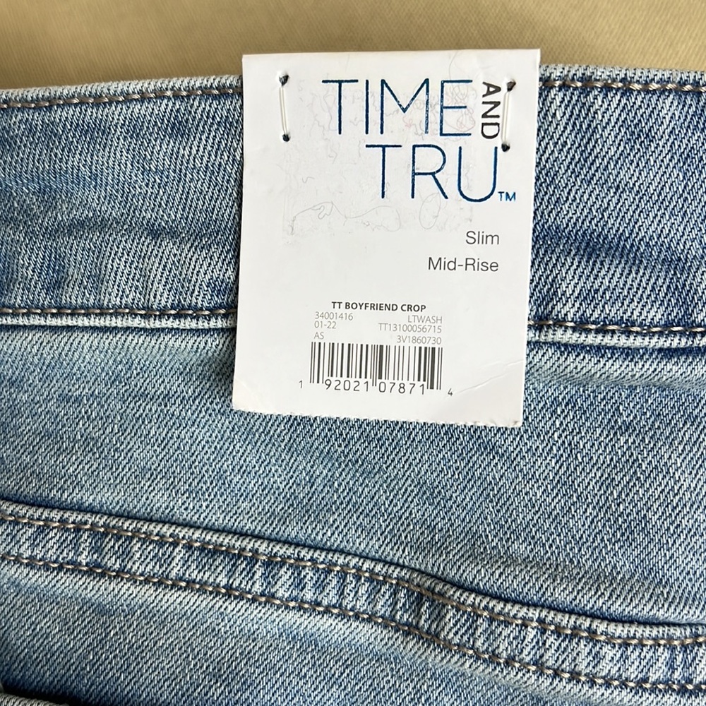 👖NWT Time & Tru Mid-Rise Slim Jeans - Picture 12 of 13